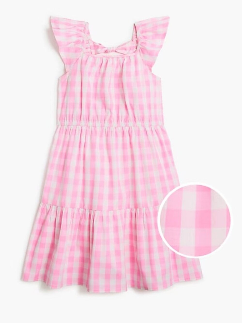 J. Crew crew cuts pink gingham dress